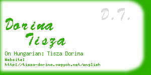 dorina tisza business card